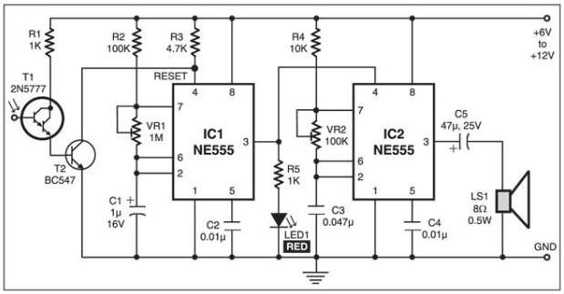 Solved The following is a circuit that triggers an alarm. A | Chegg.com