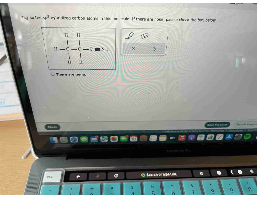 Solved Tag all the sp2 hybridized carbon atoms in this | Chegg.com