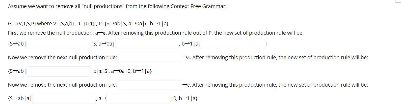 Solved Assume We Want To Remove All Null Productions Fr Chegg Com