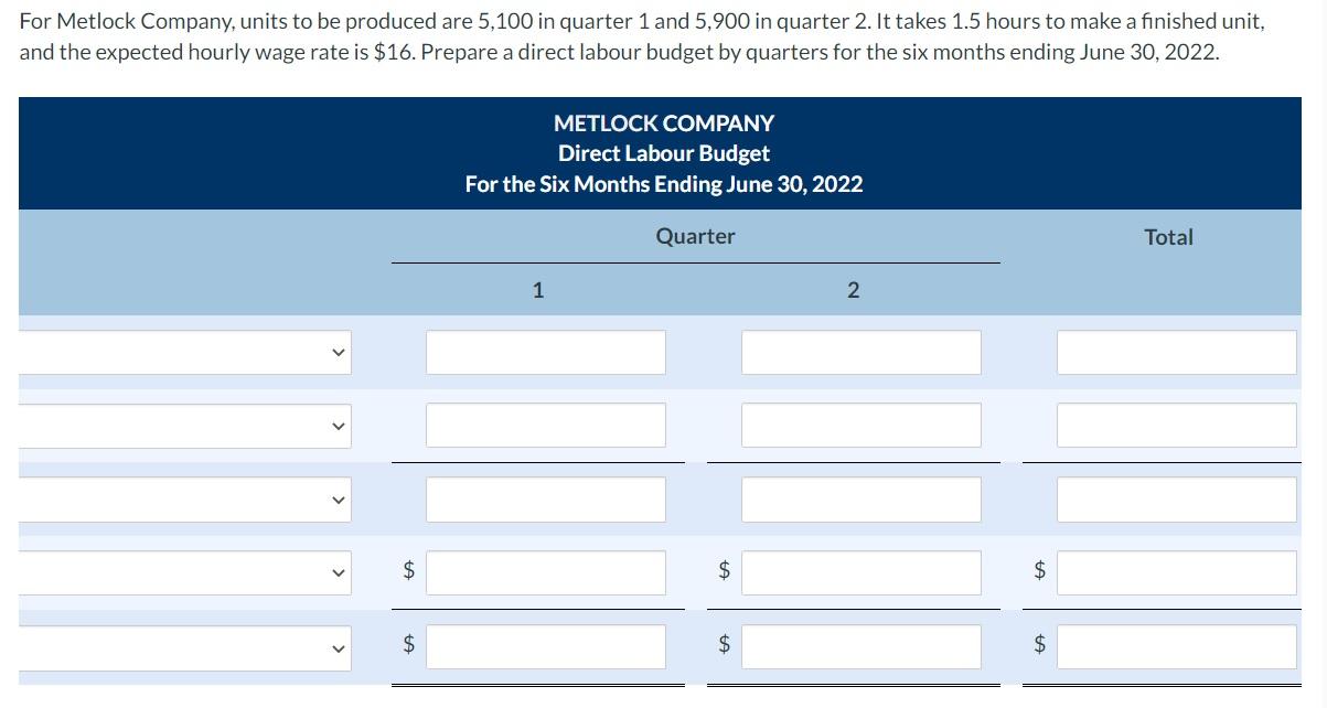 solved-for-metlock-company-units-to-be-produced-are-5-100-chegg