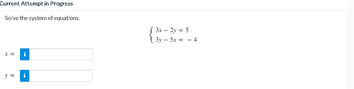 Solved Current Attempt in Progress Solve the system of | Chegg.com