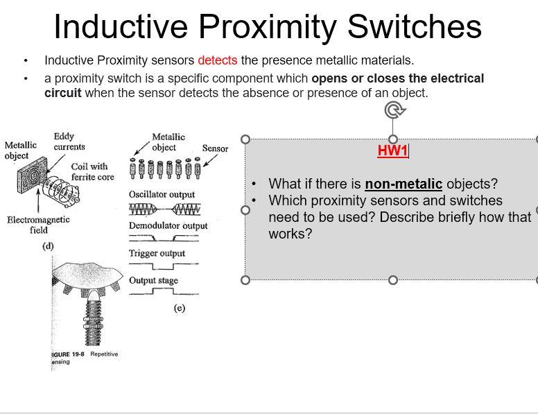 Solved Inductive Proximity Switches - Inductive Proximity | Chegg.com