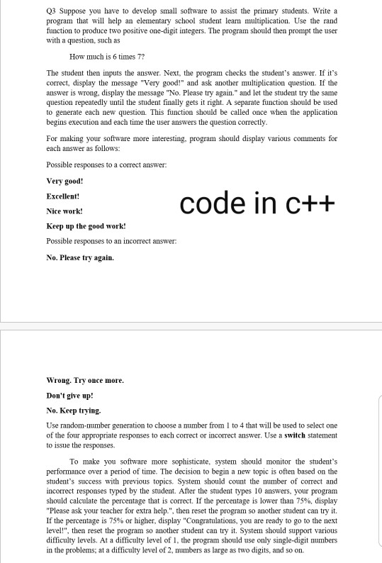 Solved Q3 Suppose you have to develop small software to | Chegg.com