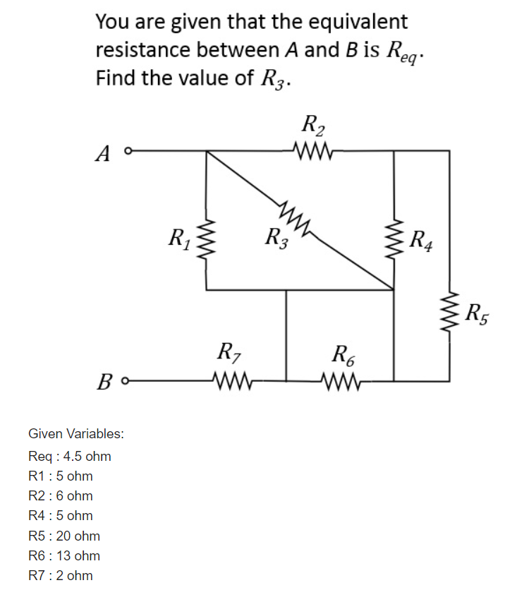 Solved You are given that the equivalent resistance between | Chegg.com
