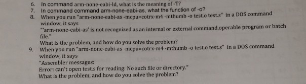 Solved 6 In Command Arm None Eabi Ld What Is The Meanin Chegg Com