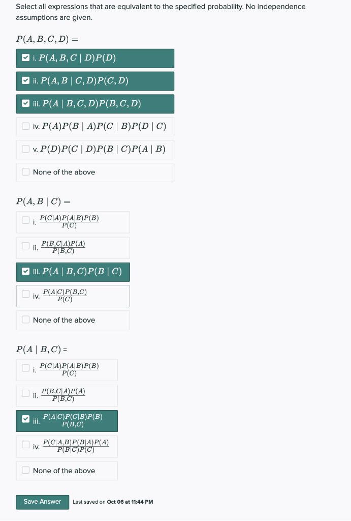 Solved Select all expressions that are equivalent to the Chegg