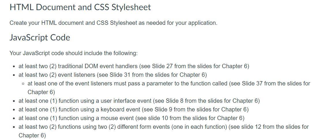 Solved Need help with this HTML assignment. The content | Chegg.com