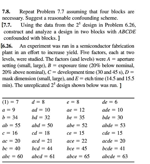 Solved 7.8. Repeat Problem 7.7 assuming that four blocks are | Chegg.com