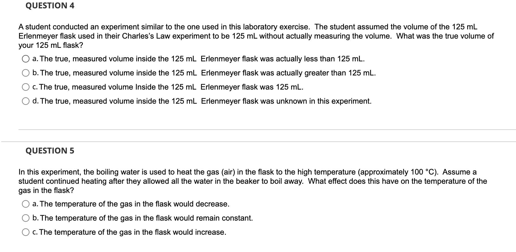 in a laboratory experiment a student brings up