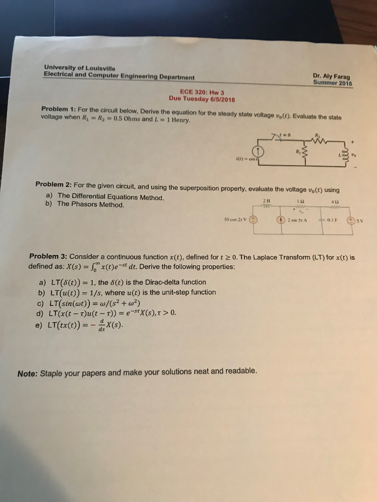 Solved University of Louisville Electrical and Computer