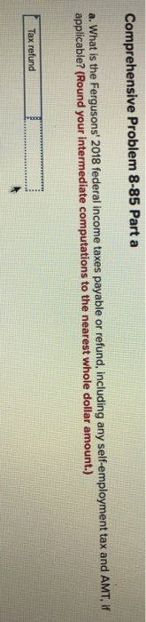 Comprehensive Problem 8-85 (LO 8-1, LO 8-2, LO 8-3, | Chegg.com