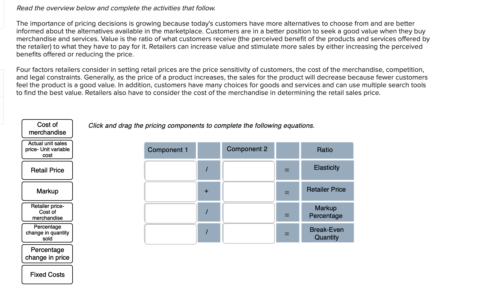 Solved Read the overview below and complete the activities