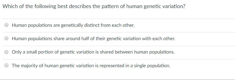 Solved Which of the following best describes the pattern of | Chegg.com