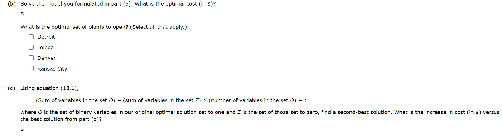 (a) Formulate a mixed-integer programming model that | Chegg.com