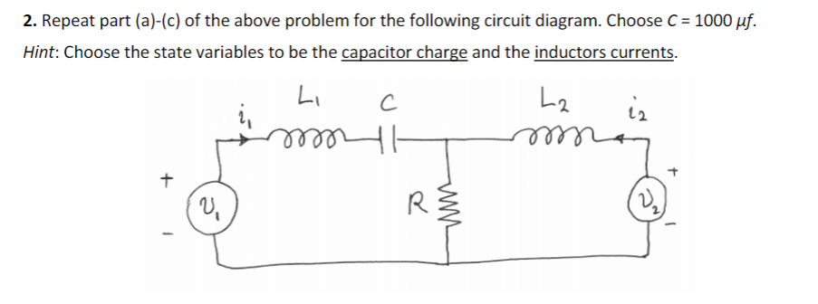 Solved Problem 1. In the represented circuit diagram, V, and | Chegg.com