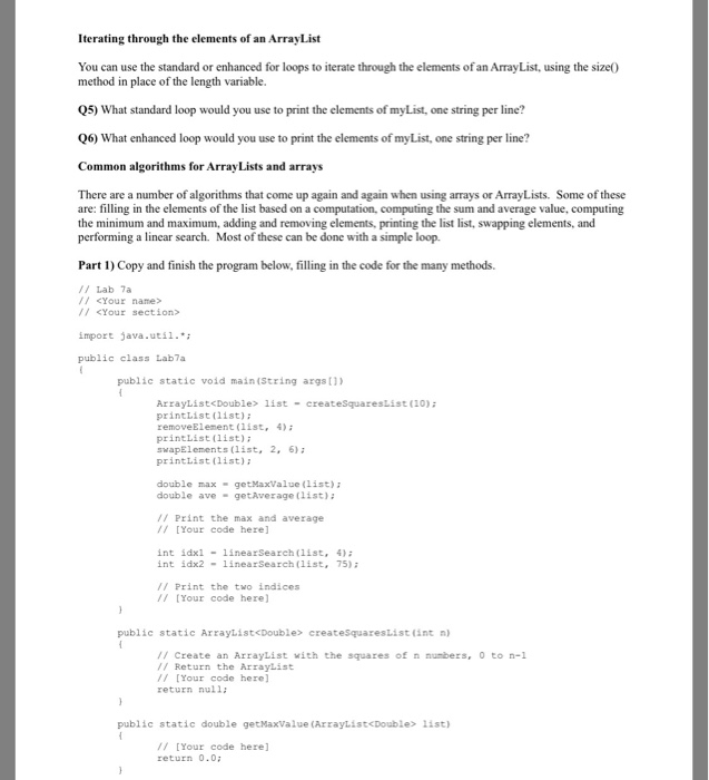Solved Java arrays have a significant shortcoming. They | Chegg.com