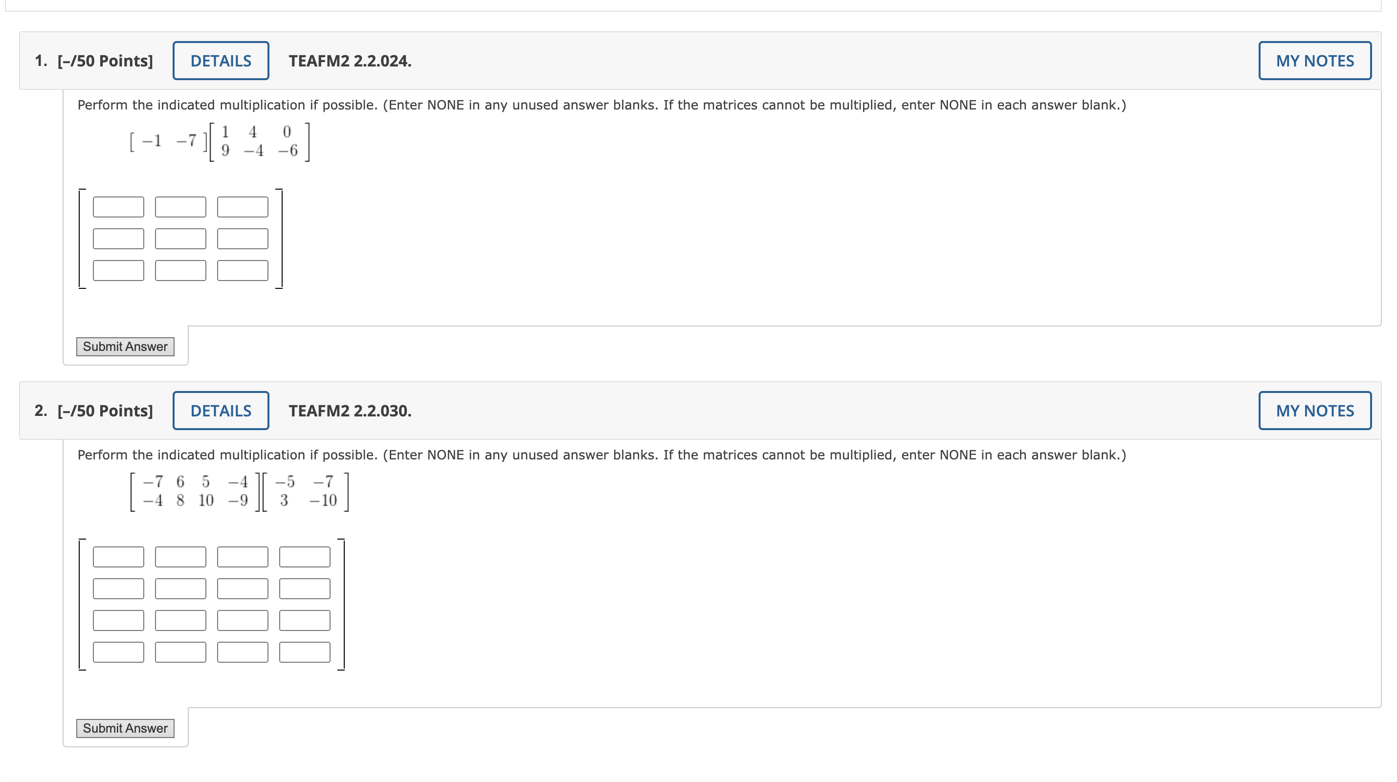 Solved TEAFM2 2.2.024. Perform the indicated multiplication | Chegg.com