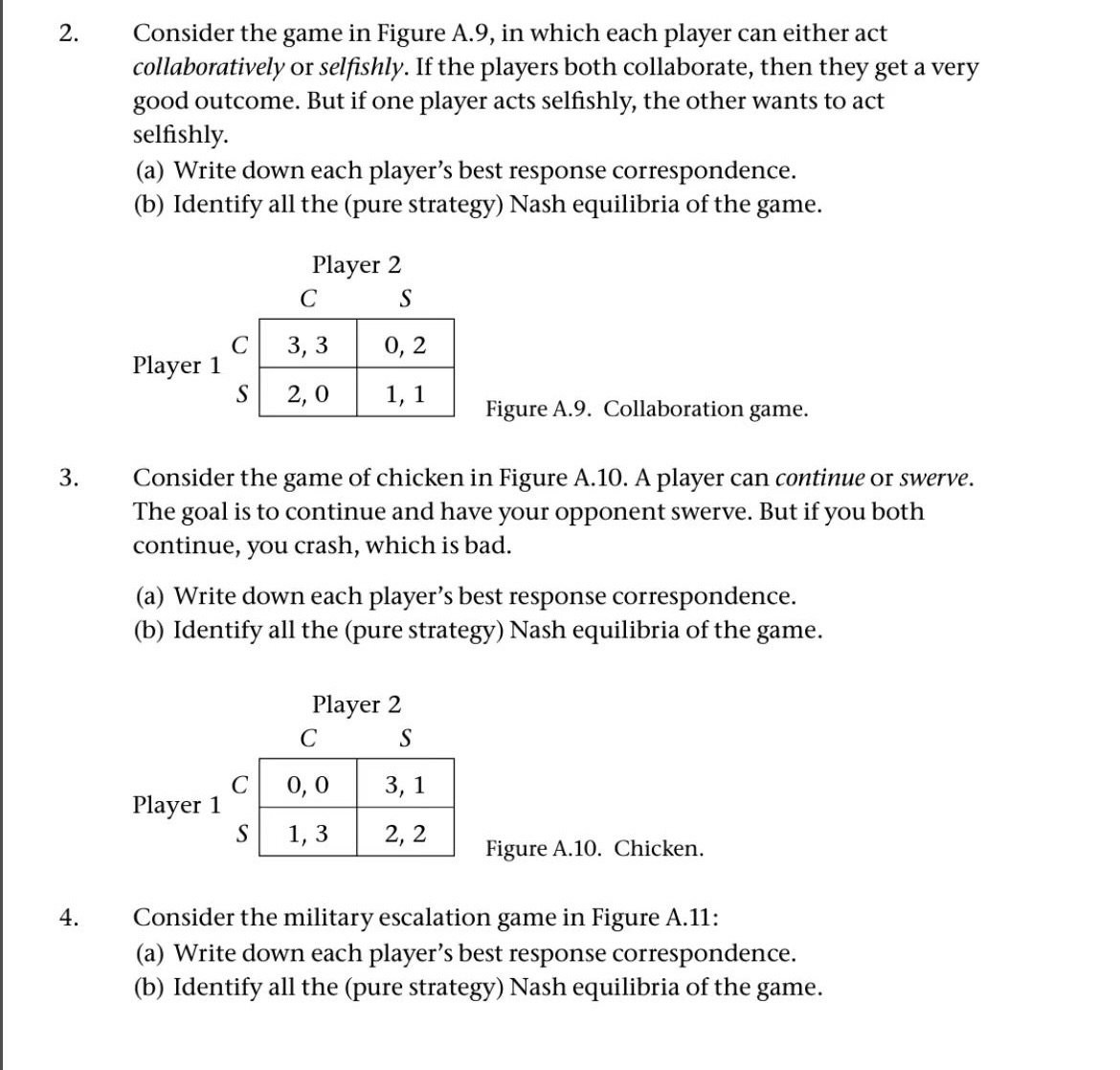 Solved Consider the game in Figure A.9, in which each player | Chegg.com