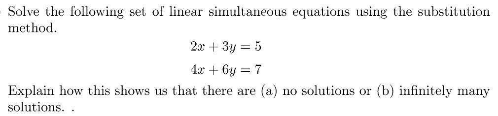 Solved Solve the following set of linear simultaneous | Chegg.com