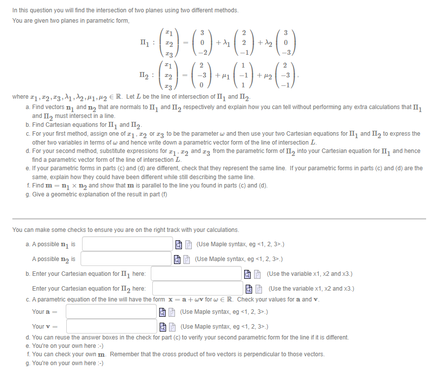 Solved In This Question You Will Find The Intersection Of | Chegg.com