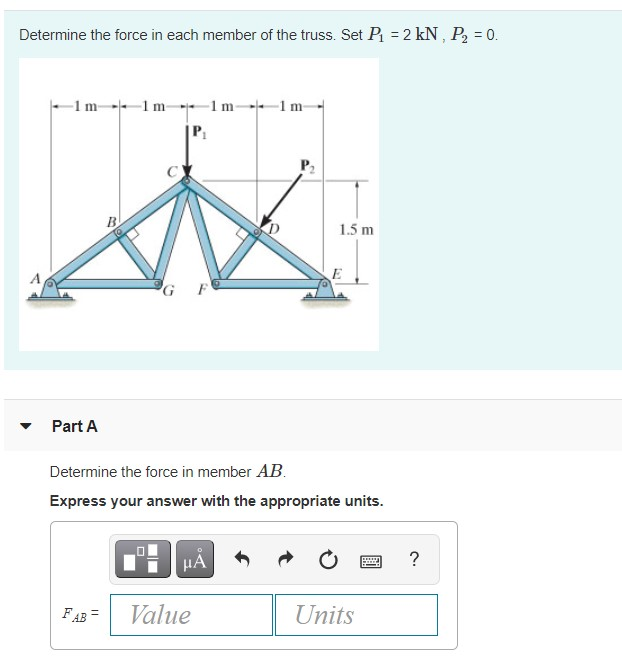 Solved Determine The Force In Each Member Of The Truss Set Chegg Solved Determine The Force In Each Member Of The Truss Set Chegg