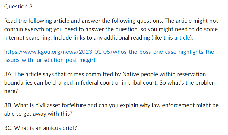 Solved Read the following article and answer the following | Chegg.com