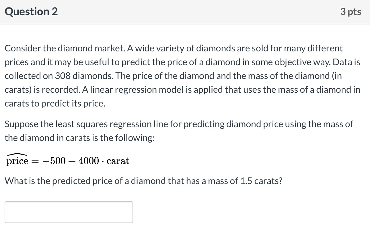 Pts Consider The Diamond Market 