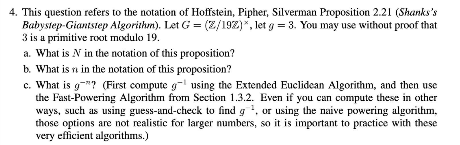 Solved This question refers to the notation of Hoffstein, | Chegg.com