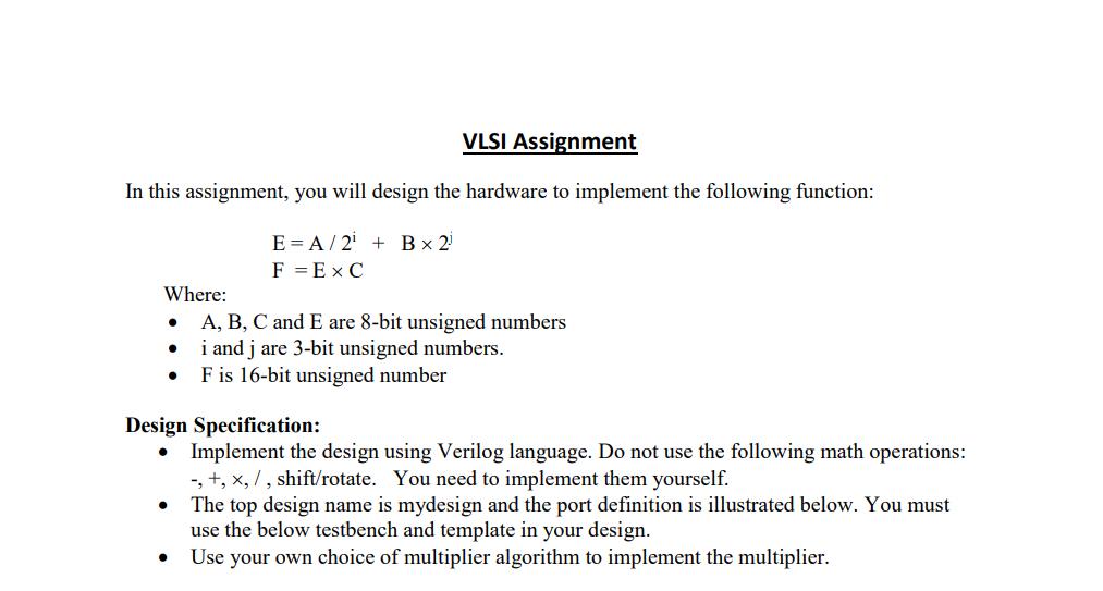 vlsi design assignment questions