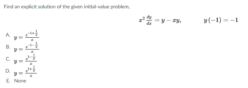 Solved Find an explicit solution of the given initial-value | Chegg.com