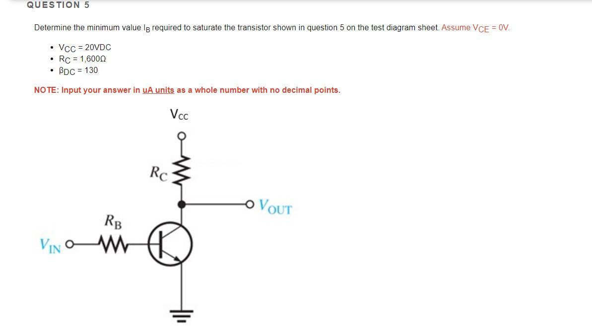 Solved QUESTION 5 Determine The Minimum Value Is Required To Chegg