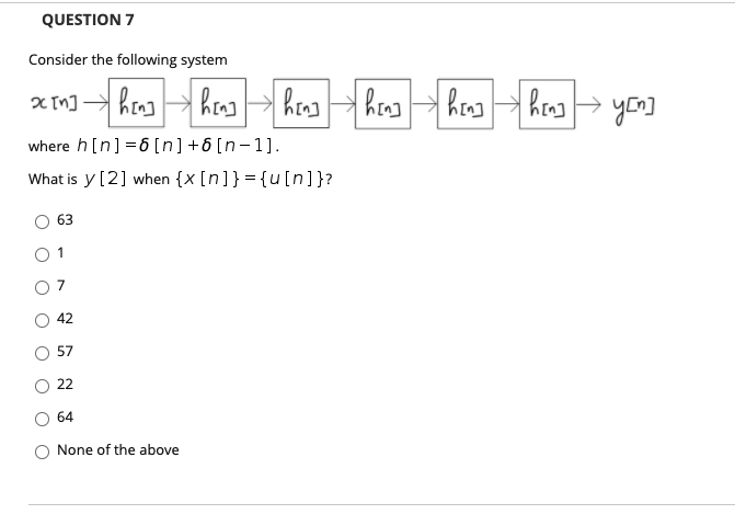 Solved QUESTION 7 Consider the following system ain] ] hen | Chegg.com