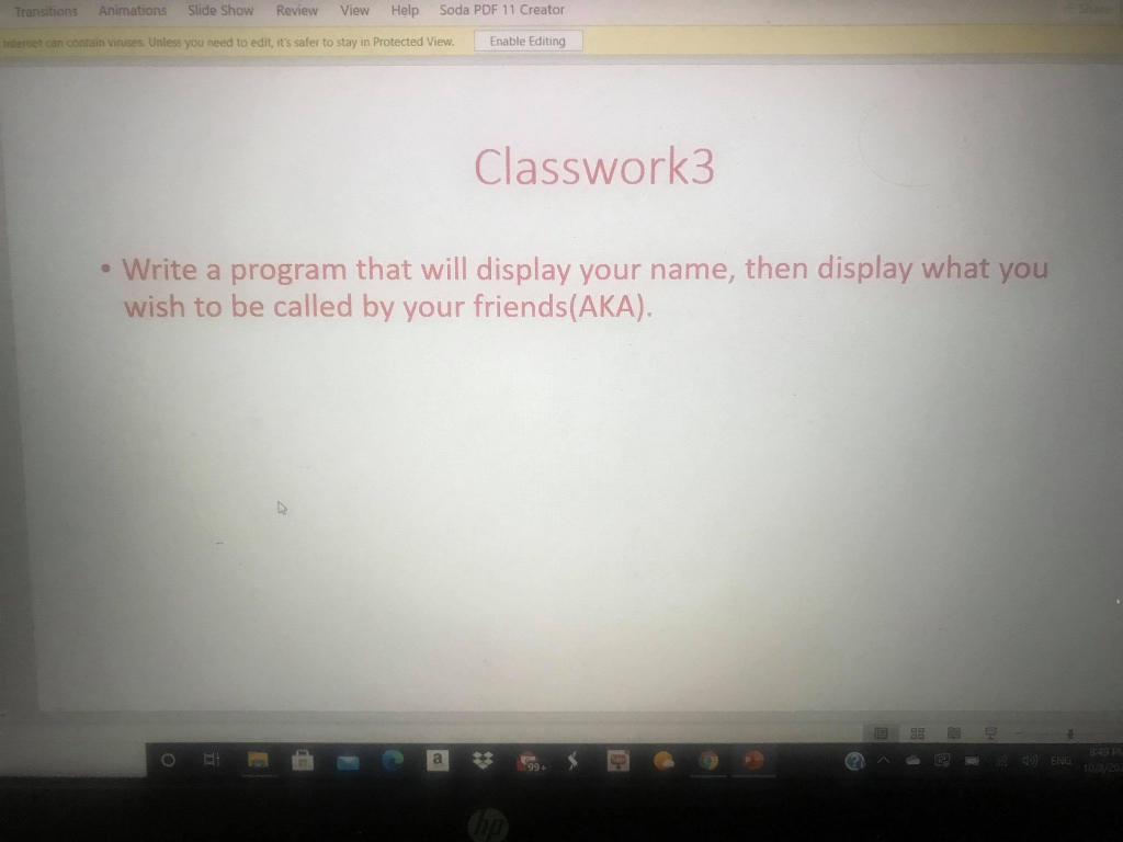 Solved Transitions Animations Slide Show Review View Help | Chegg.com