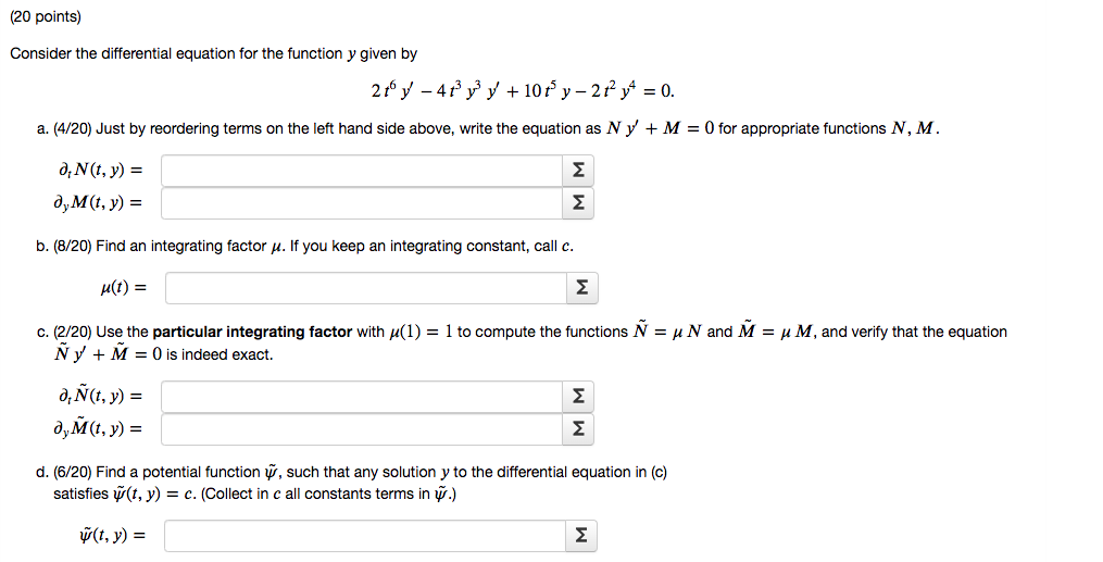 Solved Points Consider The Differential Equation For Chegg Com