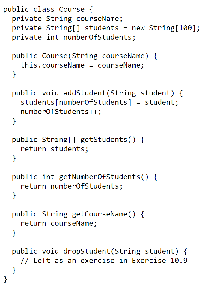 Solved public class TestCourse { public static void | Chegg.com