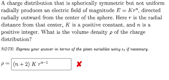 Solved A charge distribution that is spherically symmetric | Chegg.com