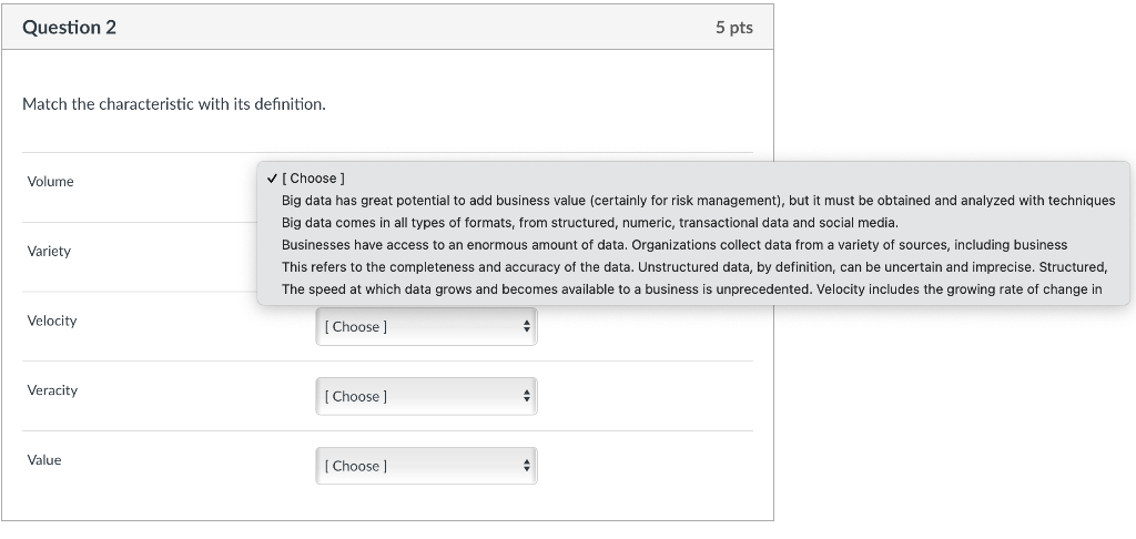 Solved 1. Although Big Data By Itself Is Helpful, Imposing | Chegg.com