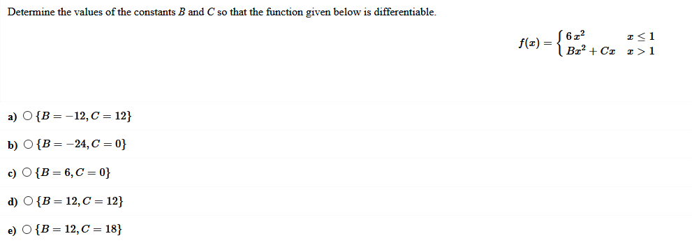 Solved Determine The Values Of The Constants B And C So That | Chegg.com