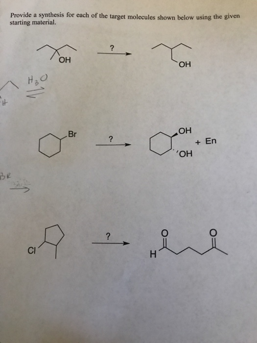 Solved Provide a synthesis for each of the target molecules | Chegg.com