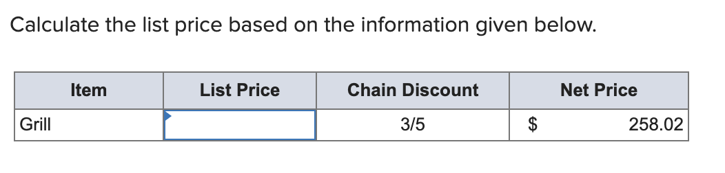 solved-calculate-the-list-price-based-on-the-information-chegg