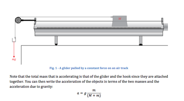 experiment 7 work and energy on an air track