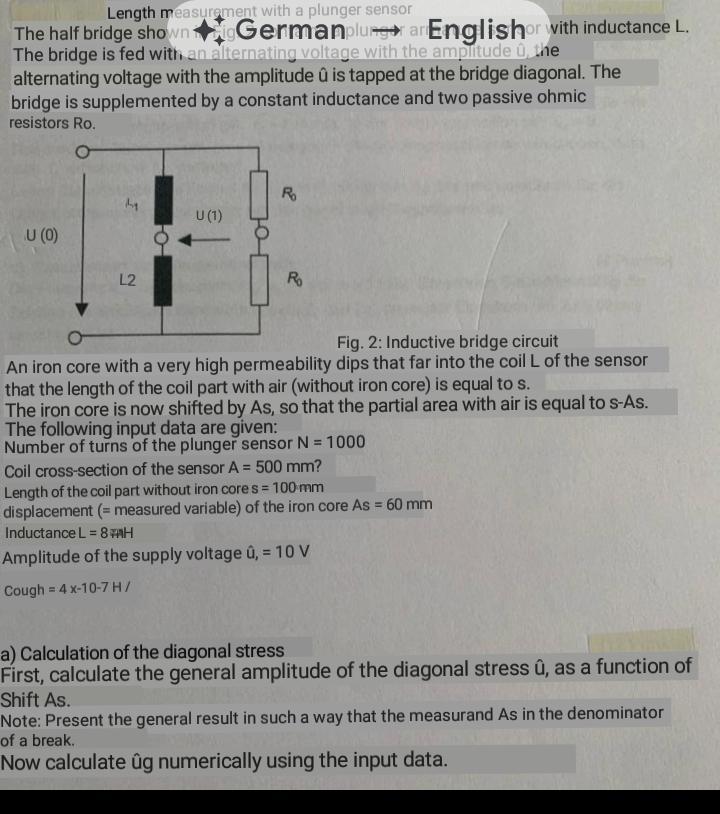 Length Measurement With A Plunger Sensor The Half Chegg Com