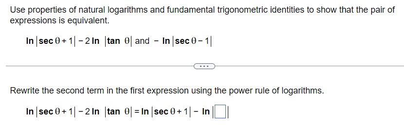 Solved Use properties of natural logarithms and fundamental | Chegg.com