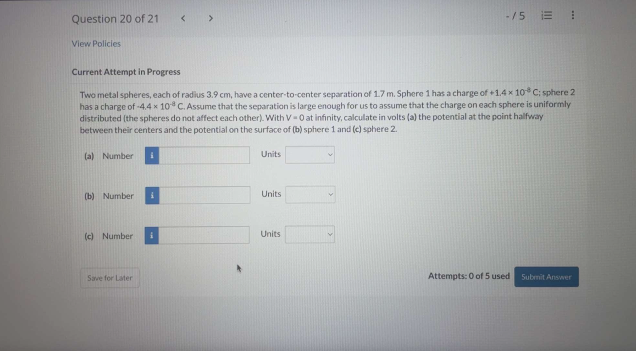 Solved Two metal spheres, each of radius 3.9 cm, have a