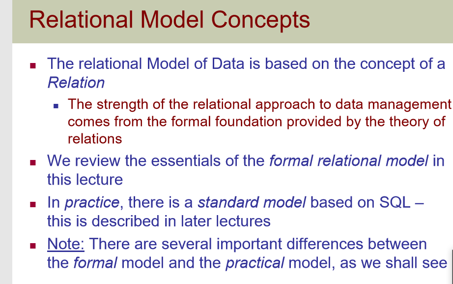 Solved Relational Model Concepts The relational Model of | Chegg.com