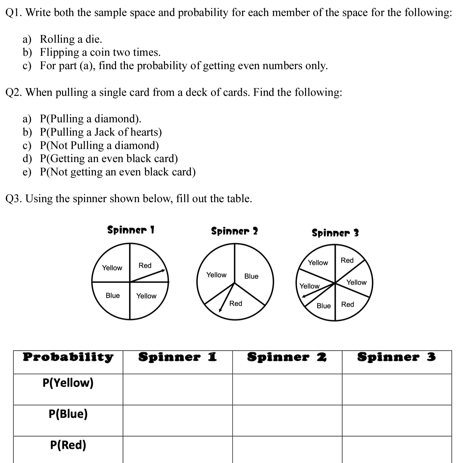 sample space unit probability homework 2 answer key