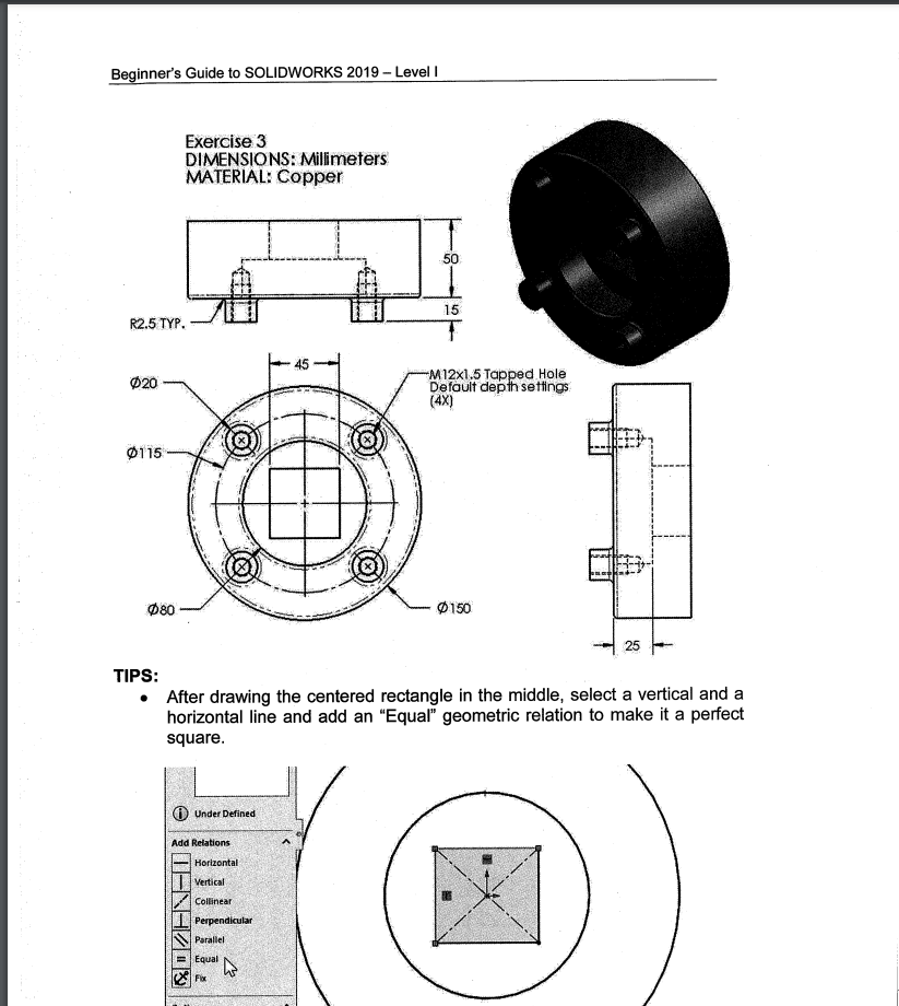 Solved Beginner's Guide to SOLIDWORKS 2019 - Level I | Chegg.com