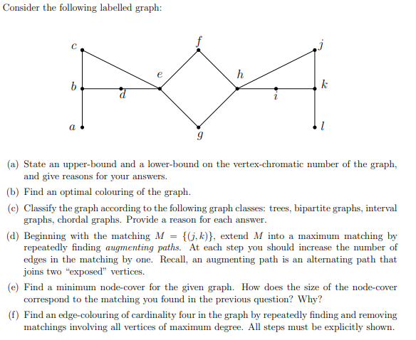 Solved Consider the following labelled graph: (a) State an | Chegg.com