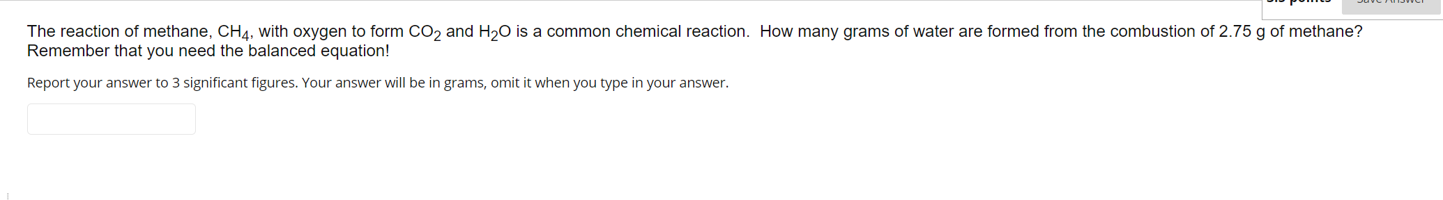 Solved The reaction of methane, CH4, with oxygen to form CO2 | Chegg.com