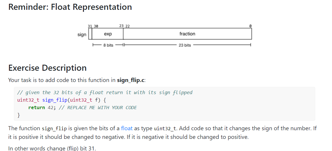 Solved Reminder Float Representation 31 30 23 22 sign exp
